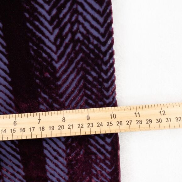 Velvet and Sheer Scarf Womens Maroon Purple Rectangular Beautiful - Picture 7 of 9